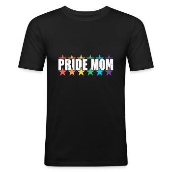 Pride Mom - LGBT Gay Pride Month Community - Men's Slim Fit T-Shirt - black - Front - Nik (191cm)