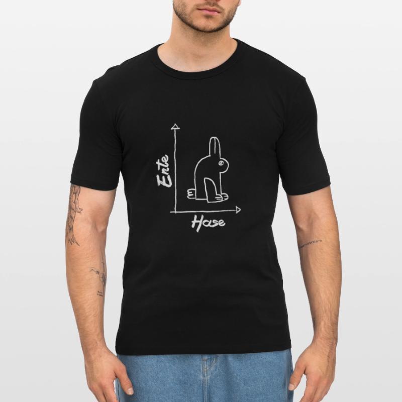 Math Duck Rabbit Mathematics Lessons Fun Men's Slim Fit T-Shirt