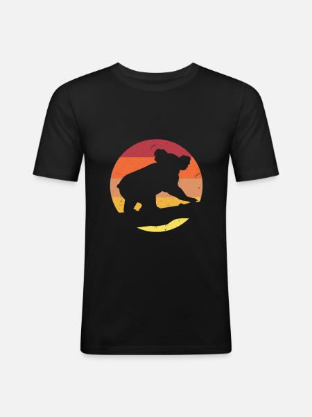 Koala Retro Australia Marsupial - Men's Slim Fit T-Shirt - black