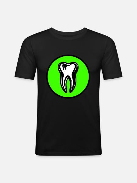 Tooth Dentist Icon - Men's Slim Fit T-Shirt - black