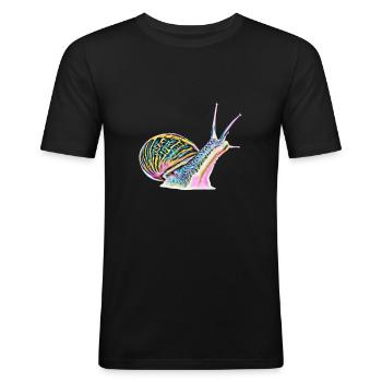 slug - Men's Slim Fit T-Shirt - black - Front - Nik (191cm)