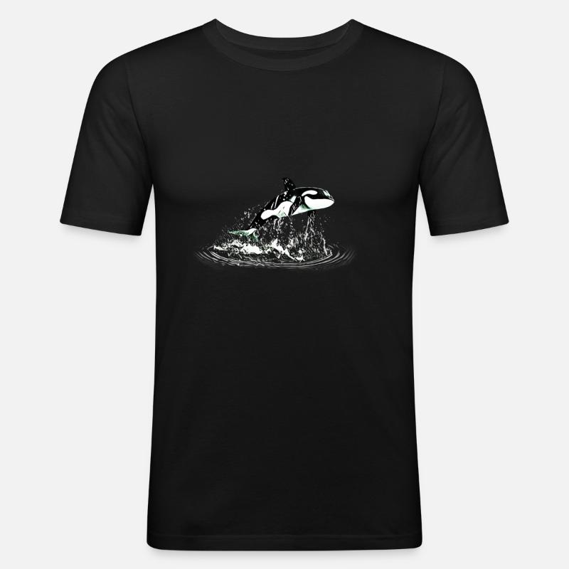 Orca - Männer Slim Fit T-Shirt - Schwarz
