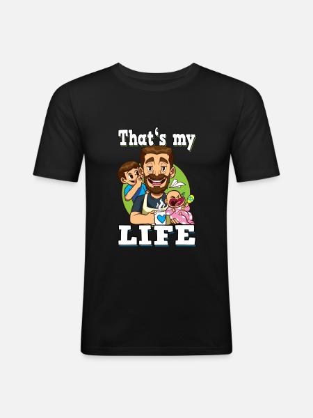 That's My Life - Men's Slim Fit T-Shirt - black