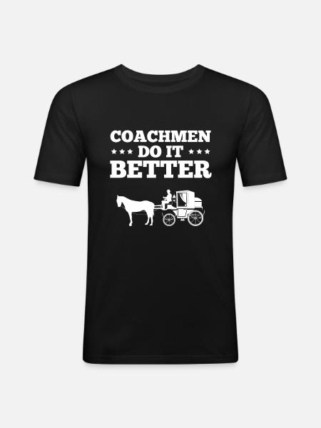 Coach coach horse - Men's Slim Fit T-Shirt - black