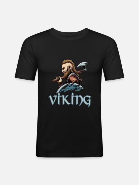 Viking Viking Valhalla Odin - Men's Slim Fit T-Shirt - black