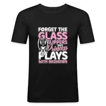 This princess plays with radiation - Men's Slim Fit T-Shirt - black - Front - Nik (191cm)