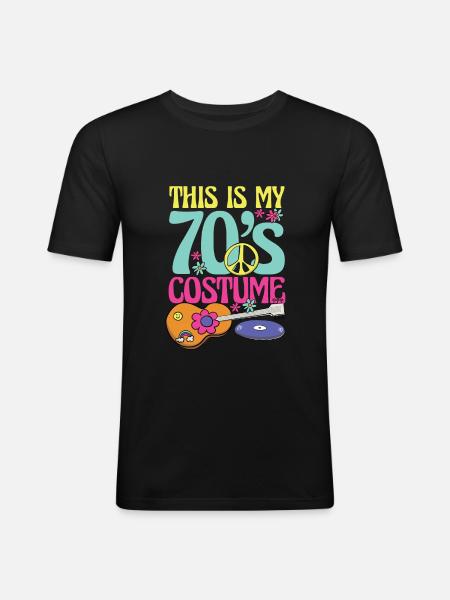 Ceci est mon costume des années 70 pour tous ceux qui aiment les années 70 - T-shirt près du corps Homme - noir