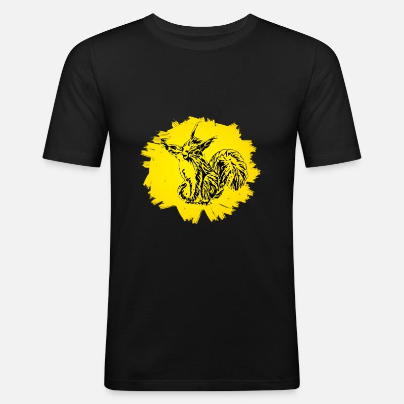 Eichhörnchen - Männer Slim Fit T-Shirt - Schwarz