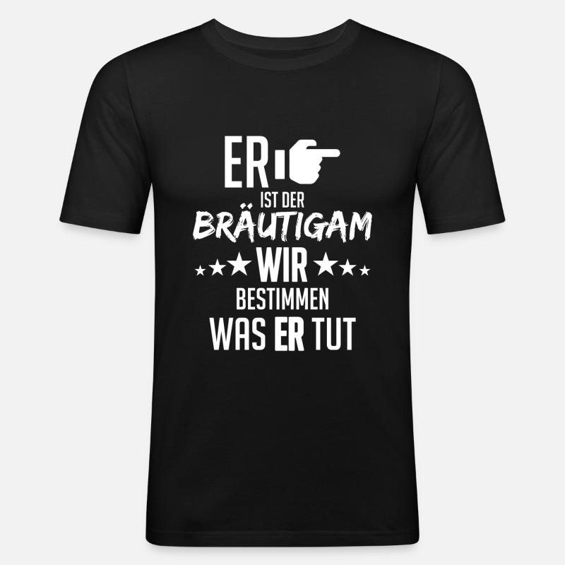 Junggesellenabschied - Männer Slim Fit T-Shirt - Schwarz