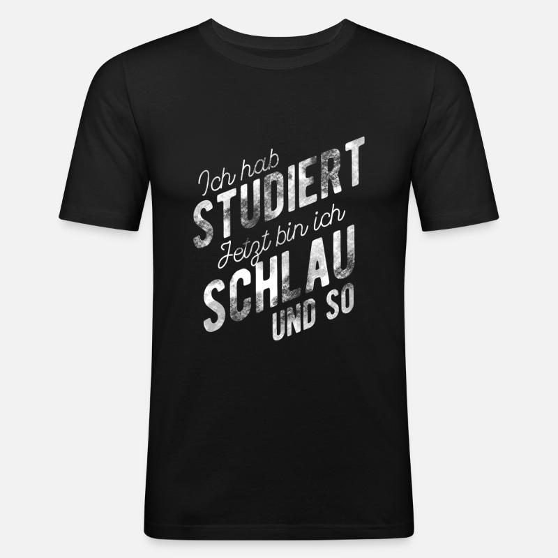 Studienabschluss Bachelor Abschluss Master - Männer Slim Fit T-Shirt - Schwarz