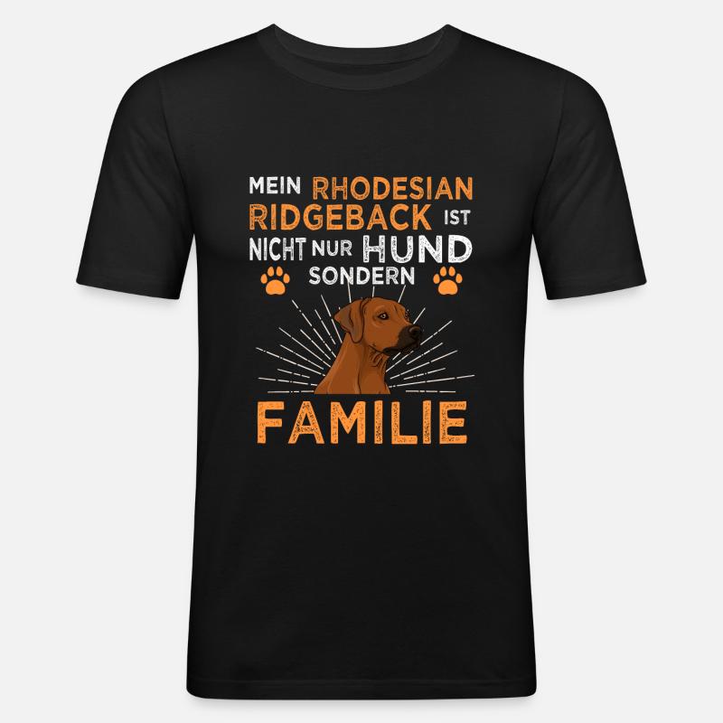 Rhodesian Ridgeback - Männer Slim Fit T-Shirt - Schwarz