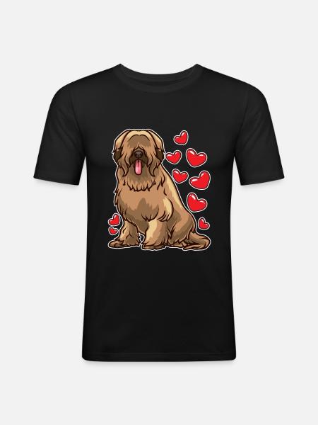 Briard Dog Lover Gift - Men's Slim Fit T-Shirt - black