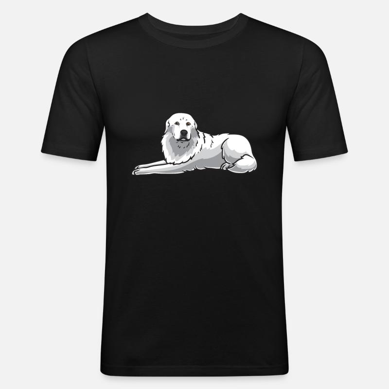 Pyrenäenberghund - Männer Slim Fit T-Shirt - Schwarz