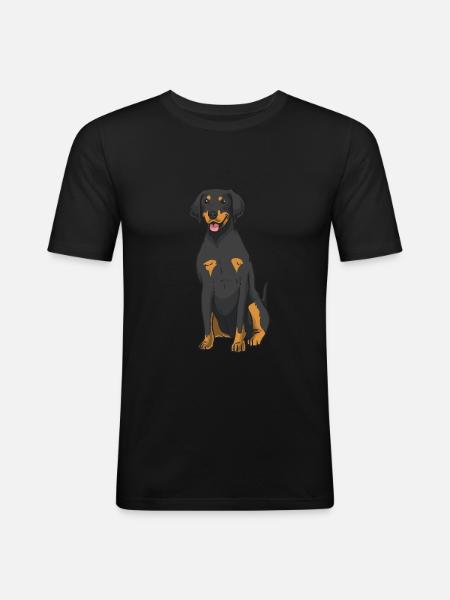Chien d’incendie - T-shirt près du corps Homme - noir