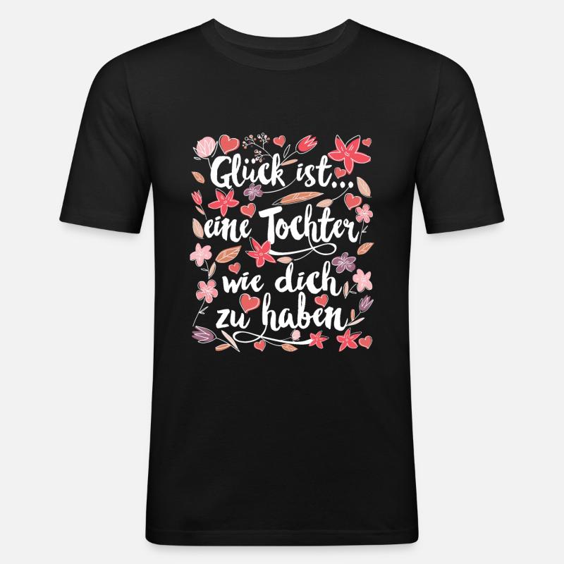 Beste Tochter - Männer Slim Fit T-Shirt - Schwarz