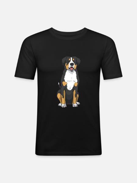 Entlebucher Mountain Dog Dog - Men's Slim Fit T-Shirt - black