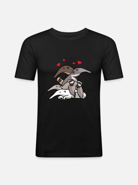 Fourmilière - T-shirt près du corps Homme - noir