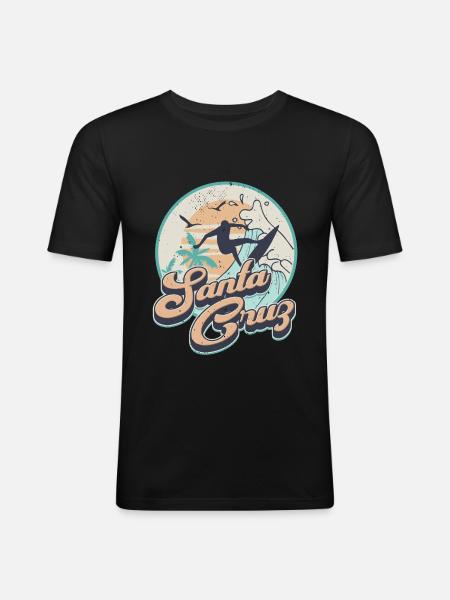 Santa Cruz - Männer Slim Fit T-Shirt - Schwarz