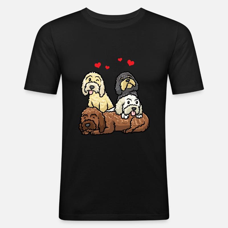 Cockapoo Hund Cockerpoo - Männer Slim Fit T-Shirt - Schwarz