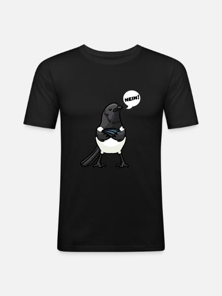 Magpie Bird Bird Lovers - Men's Slim Fit T-Shirt - black