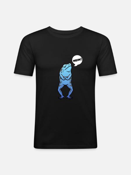 Baumsteigerfrosch Pfeilgiftfrosch Frosch Lustig - Männer Slim Fit T-Shirt - Schwarz