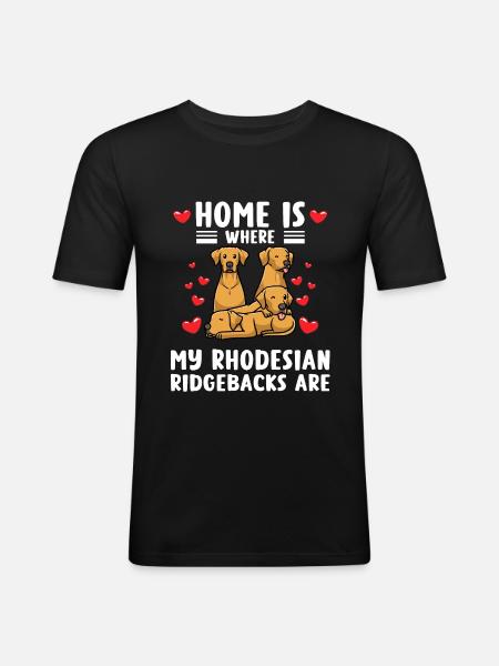 Rhodesian Ridgeback Dog - Men's Slim Fit T-Shirt - black