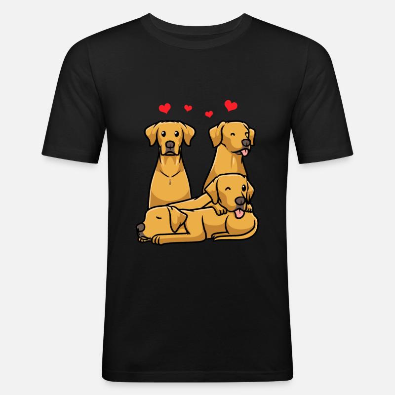 Rhodesian Ridgeback Hund - Männer Slim Fit T-Shirt - Schwarz