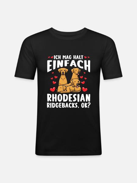 Rhodesian Ridgeback Dog - Men's Slim Fit T-Shirt - black