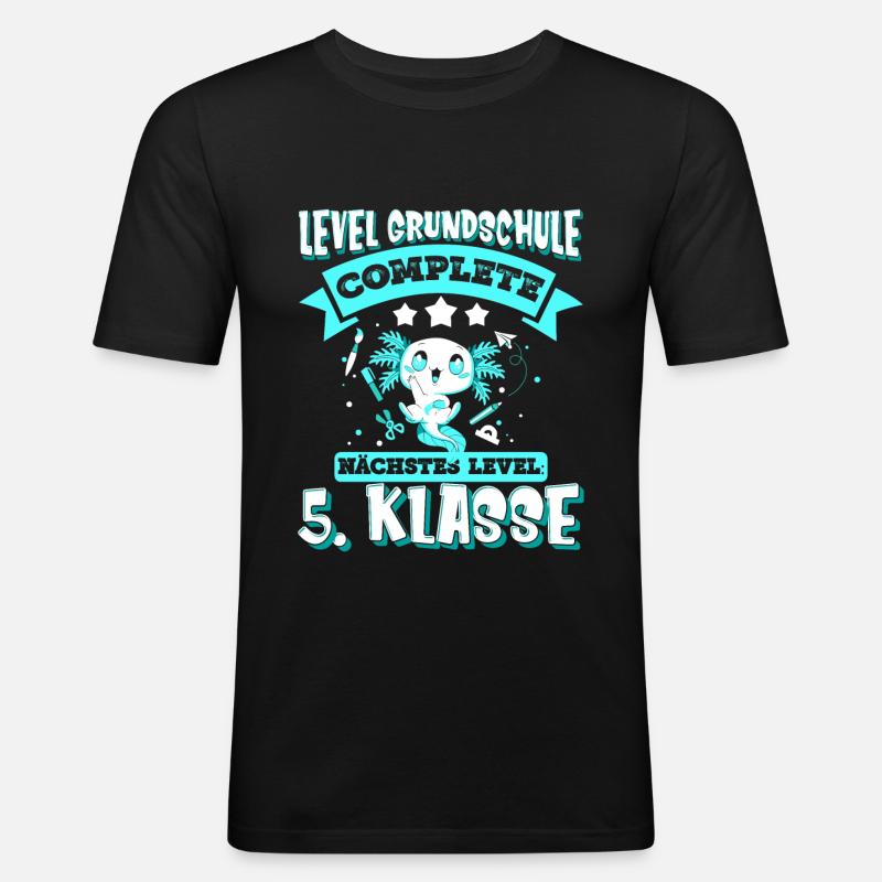 Grundschul Abschluss Grundschule Absolvent - Männer Slim Fit T-Shirt - Schwarz