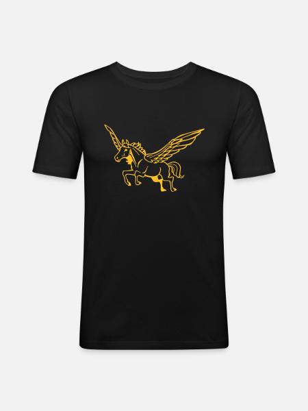 Pegasus - Men's Slim Fit T-Shirt - black