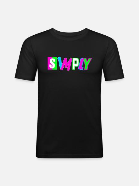 Simplement - T-shirt près du corps Homme - noir