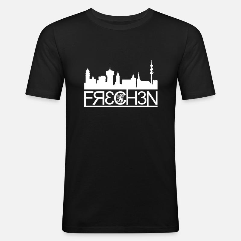 Frechen - Männer Slim Fit T-Shirt - Schwarz