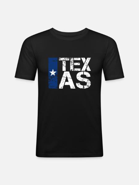 Texas - Men's Slim Fit T-Shirt - black