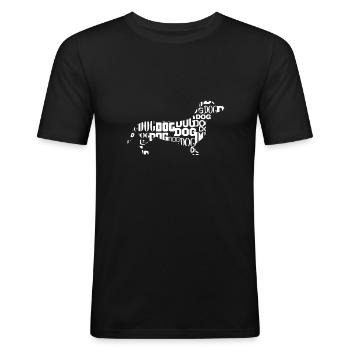 teckel - T-shirt près du corps Homme - noir - Devant - Nik (191cm)
