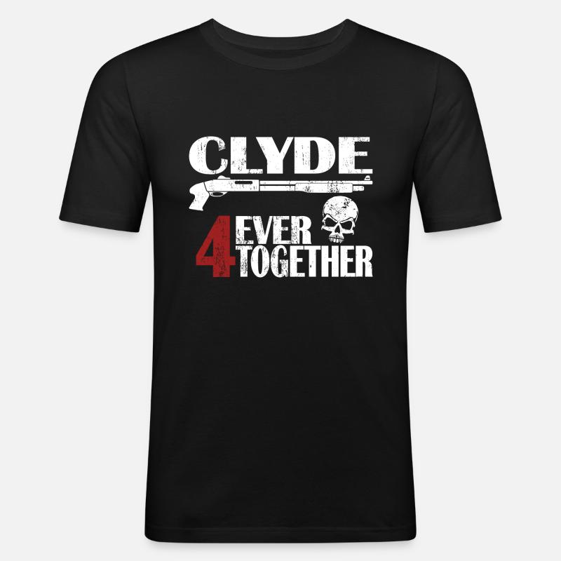 Bonnie - Clyde Geschenk Geschenkidee - Männer Slim Fit T-Shirt - Schwarz