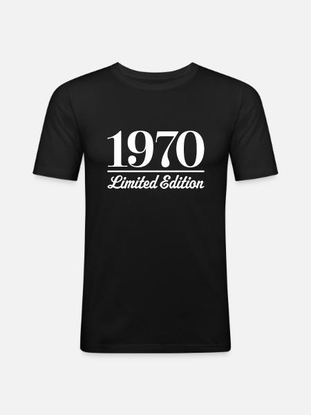 1970 Édition limitée - T-shirt près du corps Homme - noir
