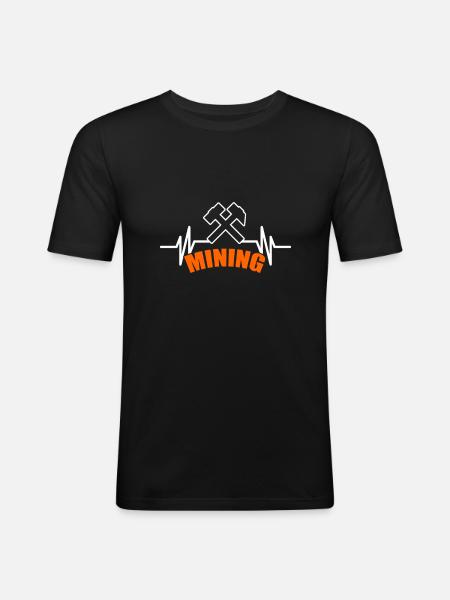 Miners T-Shirt & Gift Idea Knappe - Men's Slim Fit T-Shirt - black