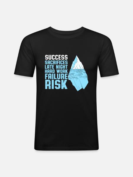 Success is Success - Men's Slim Fit T-Shirt - black