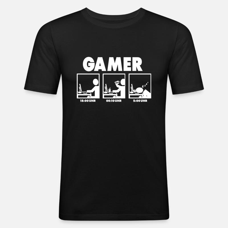 ZOCKEN - Männer Slim Fit T-Shirt - Schwarz