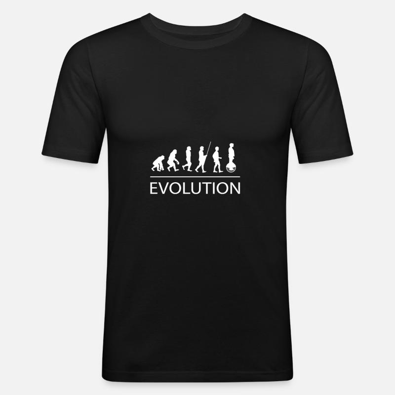 Evolution Solowheel Elektrorad - Männer Slim Fit T-Shirt - Schwarz