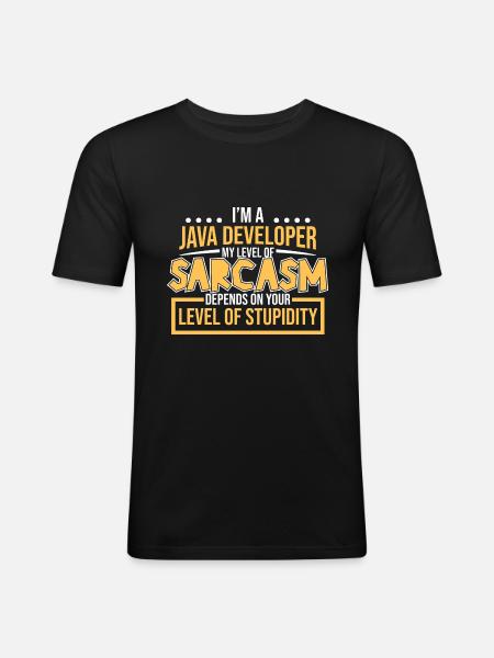 Java Developer - Men's Slim Fit T-Shirt - black