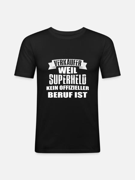 Verkäufer - Männer Slim Fit T-Shirt - Schwarz