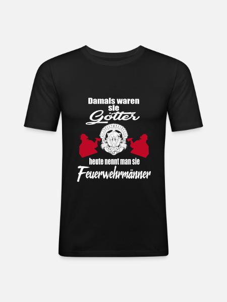 Pompier - T-shirt près du corps Homme - noir
