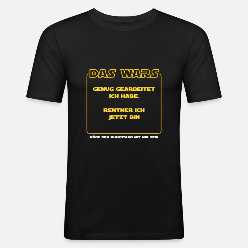 Das Wars Rentner - Männer Slim Fit T-Shirt - Schwarz