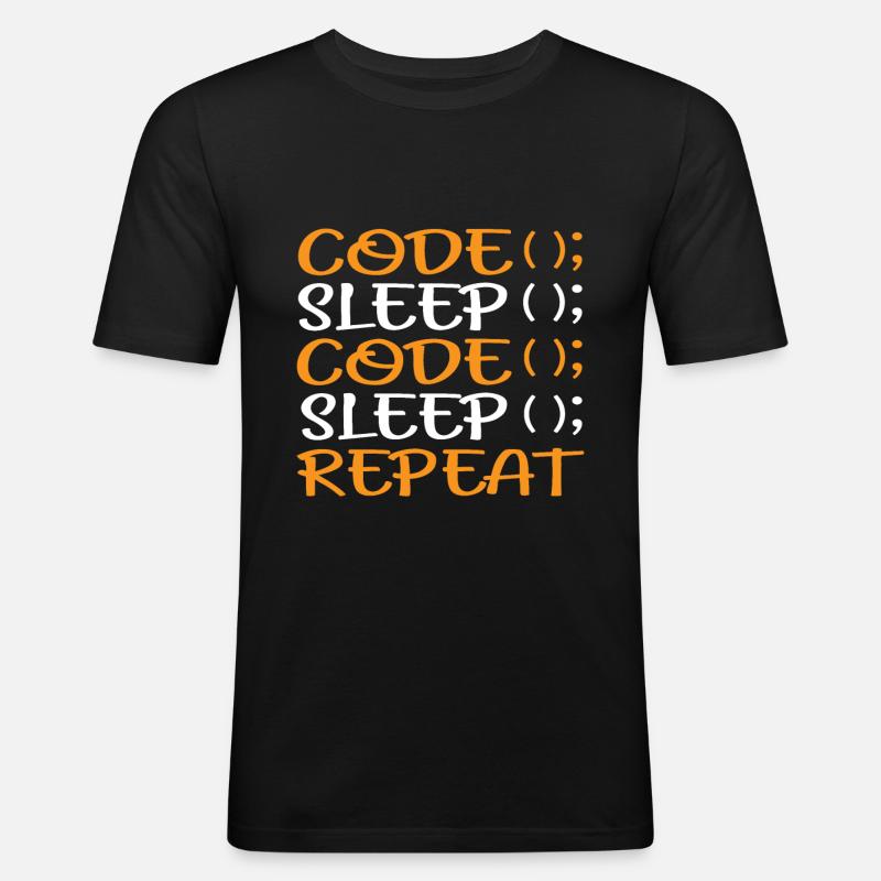 Programmer Coding Admin Funny Gift - Männer Slim Fit T-Shirt - Schwarz