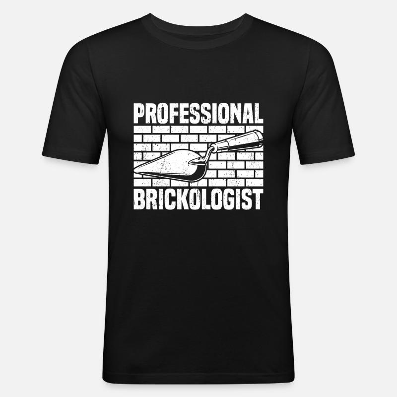 Bricklayer Brick Layer Brickmason Mason - Men's Slim Fit T-Shirt - black