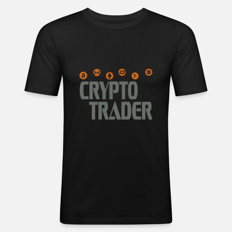 Crypto trader - Männer Slim Fit T-Shirt - Schwarz