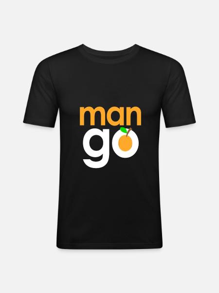 Man go Mango fruit - Men's Slim Fit T-Shirt - black