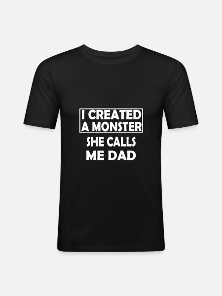 Funny father daughter gift - Men's Slim Fit T-Shirt - black