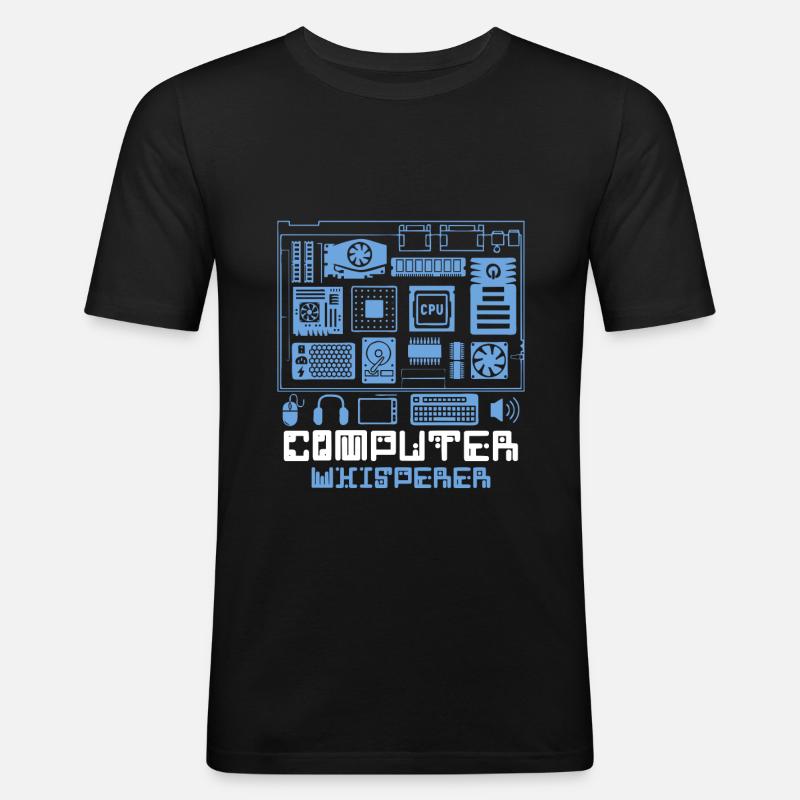 Technical Support Technology Programmer - Men's Slim Fit T-Shirt - black